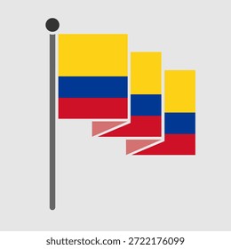 Bandera nacional de Colombia diseño de Vector