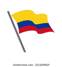 National flag colombia. World Cup. Vector image