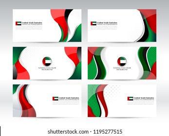 National Flag Color of United Arab Emirates Background Concept for Independence Day and other events, Vector Illustration Design