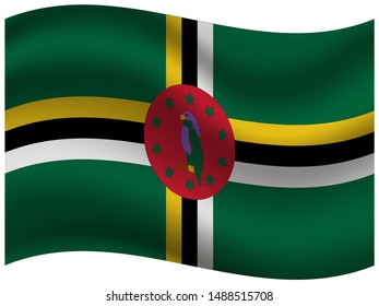 National flag of Commonwealth of Dominica. original colors and proportion. Simply vector illustration, from countries flag set.