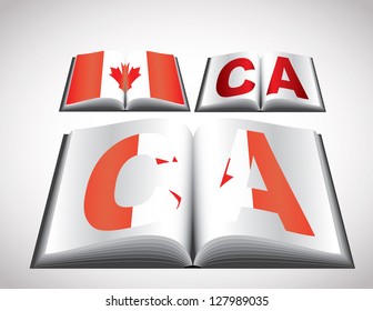 Concepto de Bandera Nacional de Canadá. Formato vectorial editable.