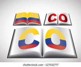 National Flag concept of Colombia. Editable vector format.