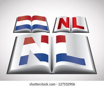 National Flag concept of Netherlands. Editable vector format.