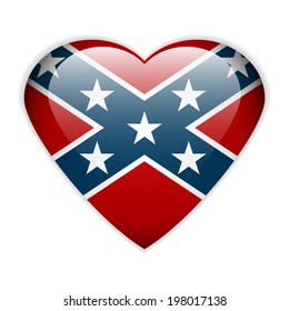 National flag of the Confederate States of America button - vector illustration.