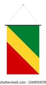 the national flag of congo vertical