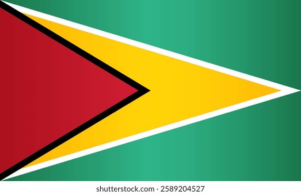 National Flag of the Co-operative Republic of Guyana. Vector Element