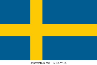 National flag correctly designed to specifications, Sweden