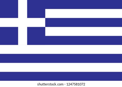 National flag correctly designed to specifications, Greece