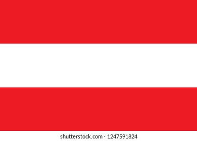 National flag correctly designed to specifications, Austria