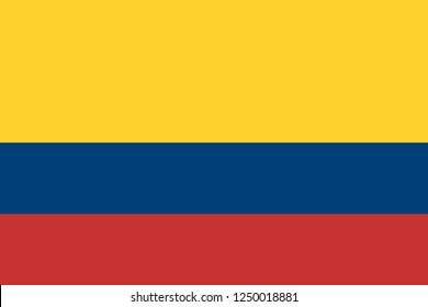 National flag correctly designed to specifications, Colombia