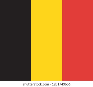 National flag correctly designed to specifications, Belgium