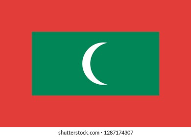 National flag correctly designed to specifications, Maldives