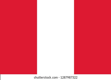 National flag correctly designed to specifications, Peru