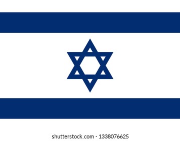 National flag correctly designed to specifications, Israel