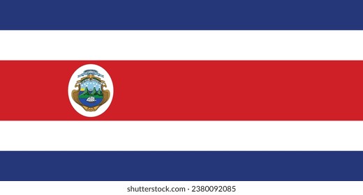 National flag of Costa Rica that can be used for celebrating national days. Vector illustration