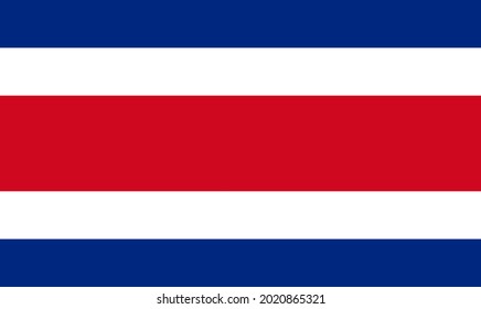 National Flag Costaricavector Sizes Dimensions Stock Vector (Royalty ...