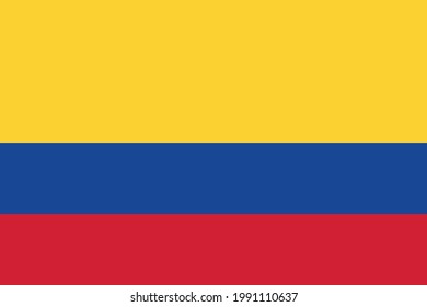 Bandera nacional del país de Colombia. Bandera de la República de Colombia. Símbolo de estado. Fiesta nacional. Colombiano. República presidencial democrática. Elecciones políticas. Cartel. Símbolos.