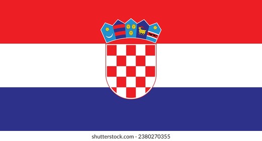 National flag of Croatia that can be used for celebrating Croatia national days. Vector illustration