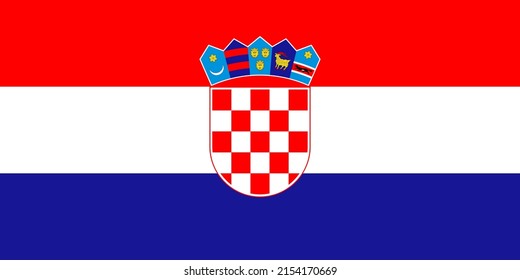 Bandera nacional de Croacia - Vector Eps10