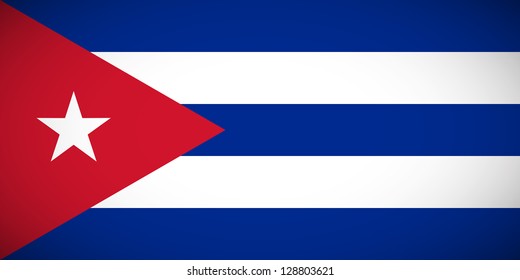 National flag of Cuba with correct proportions and color scheme