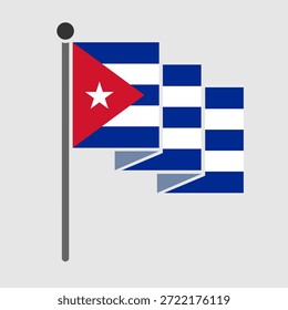 National flag of Cuba vector design
