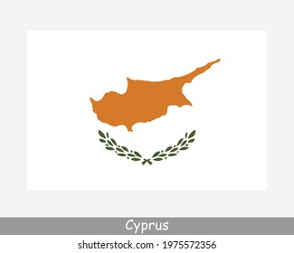 National Flag of Cyprus. Cypriot Country Flag. Republic of Cyprus Detailed Banner. EPS Vector Illustration Cut File svg
