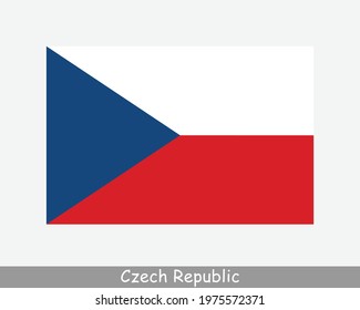 National Flag of Czech Republic. Czechia Country Flag. Czech Republic Detailed Banner. EPS Vector Illustration Cut File