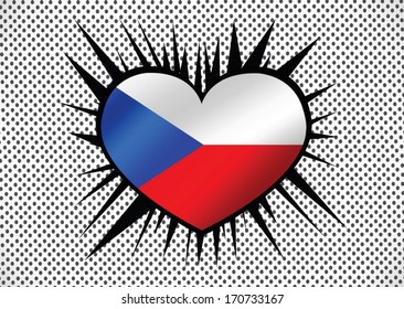 National flag of Czech Republic themes idea design