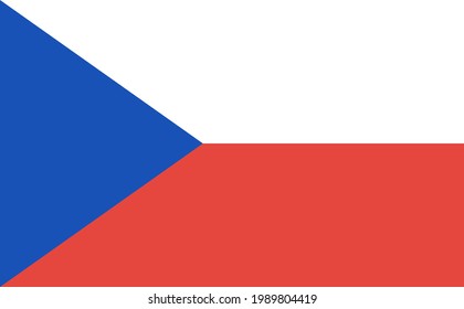 National flag of the Czech Republic. Vector illustration.