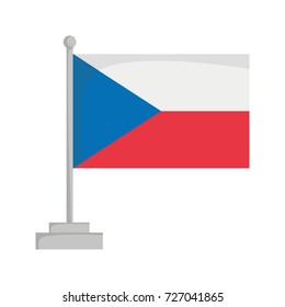 National flag of Czech Republic Vector Illustration