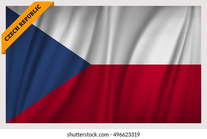 National flag of the Czech Republic - waving edition