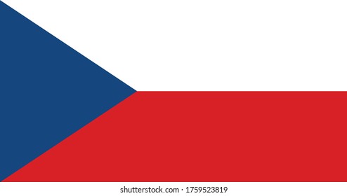 Bandera nacional de la república checa. Ilustración vectorial, Vector de la bandera de la república checa. EPS, vector, ilustración.