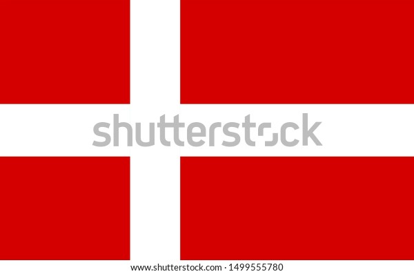 National Flag Denmark Stock Vector (Royalty Free) 1499555780
