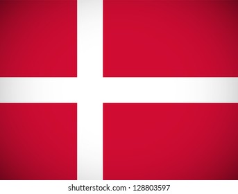 National flag of Denmark with correct proportions and color scheme