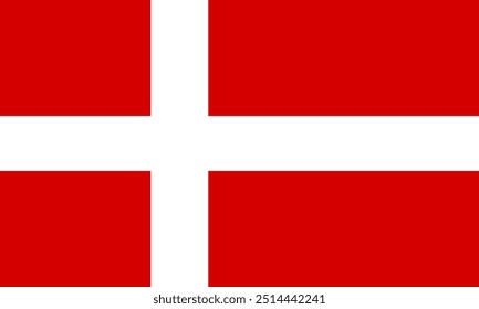 The national flag of Denmark. Danish flag icon vector illustration.