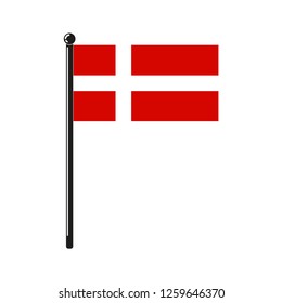 National flag of Denmark in the original size