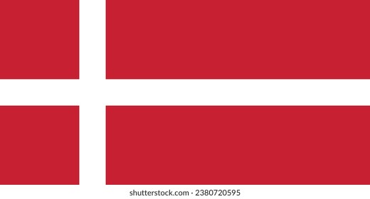 National flag of Denmark that can be used for celebrating Denmark national days. Vector illustration