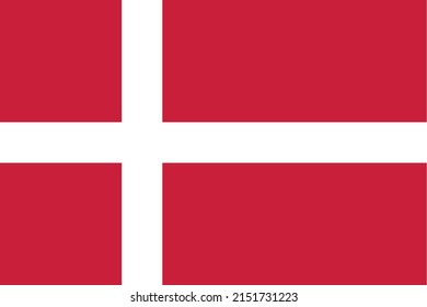National flag of Denmark - Vector Eps10