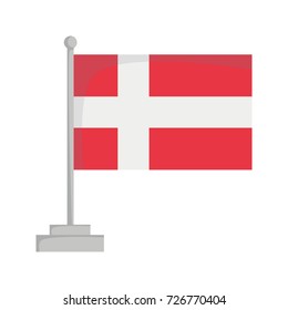 National flag of Denmark Vector Illustration