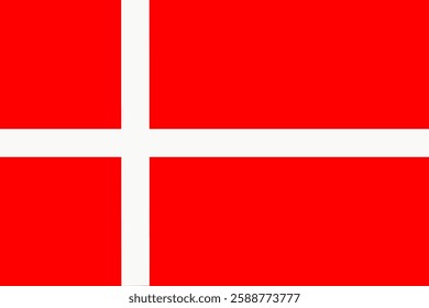 National Flag of Denmark. vector world nation flag