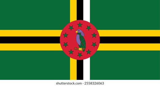 The national flag of Dominica was adopted on 3 November 1978, with some small changes having been made in 1981, 1988, and 1990