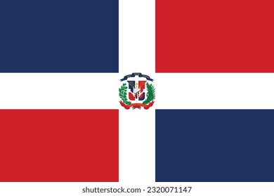 The National Flag of Dominican Republic