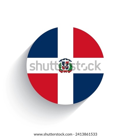 National flag of Dominican Republic icon vector illustration isolated on white background.