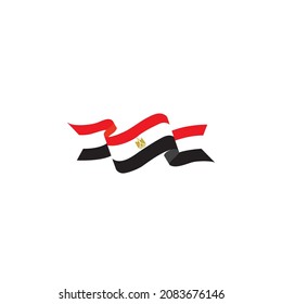 national flag egypt background vector illustration logo design