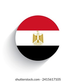 National flag of Egypt icon vector illustration isolated on white background.