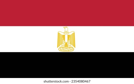 National Flag of Egypt | Vector