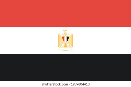 National flag of the Egypt. Vector illustration.