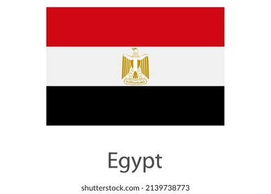 The national flag of Egypt. Egypt written flag vector, illüstration EPS10.