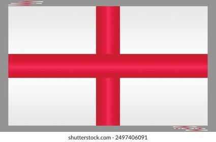 National Flag of England. Great Britain flag in Rectangle shape. European Country. British flags isolated on grey background. Editable vector EPS available