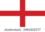 National Flag of England. England flag. Waving England flag.